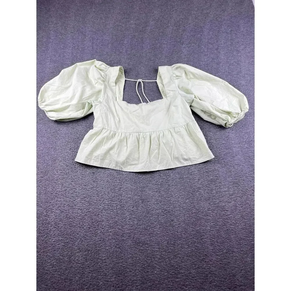 Abercrombie & Fitch Women's Puff Sleeve Blouse Size Medium‎